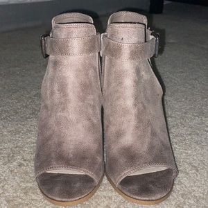 Fergalicious Open Toe Block Heel Booties